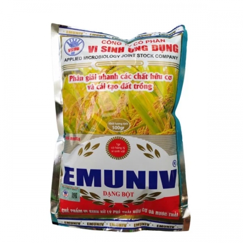 Chế phẩm xử lý rơm rạ Emuniv nhãn lúa - Gói 500gram