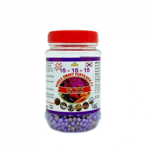 Phân tan chậm Hàn Quốc NPK 15-15-15 - Lọ 150gram