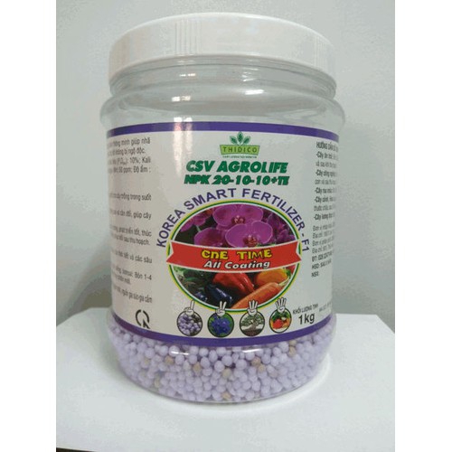 Phân tan chậm thông minh Hàn Quốc 20-10-10 + TE - 1kg