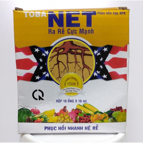 Phân bón kích rễ cực mạnh TOBA NET - Hộp 10 ống 10ml
