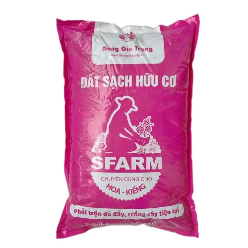 Đất sạch hữu cơ Sfarm chuyên dùng cho hoa kiểng - 5dm3