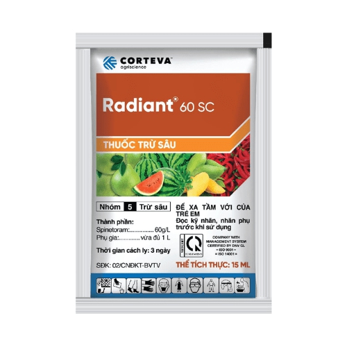 Thuốc trừ sâu và đặc trị bọ trĩ Radiant 60 SC - Gói 15ml