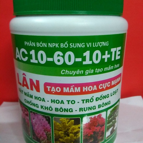 Phân bón lá AC 10-60-10 + TE chuyên gia tạo mầm hoa - 500g