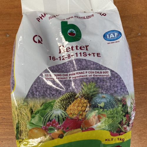 Phân bón NPK Better 16-12-8-11S + TE