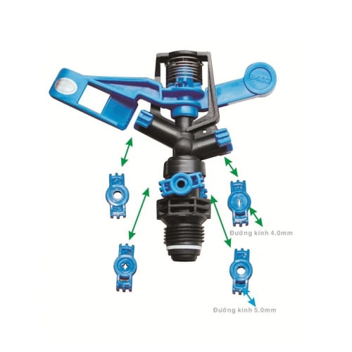 Béc phun cánh đập nhỏ 2 tia răng ngoài