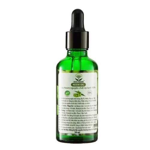 Dầu neem oil nguyên chất ép lạnh Docneem - Chai 50ml