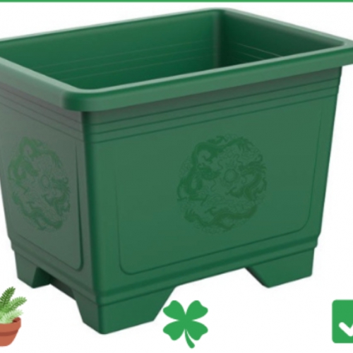 Chậu Chữ Nhật Cao-Lá (63 x 47x 46)