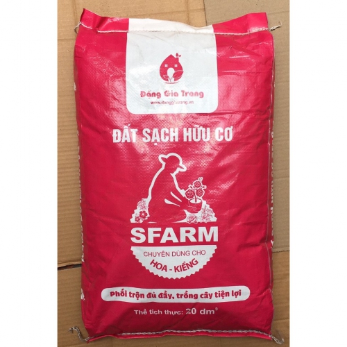 Đất sạch hữu cơ Sfarm chuyên dùng cho hoa kiểng - 20dm3