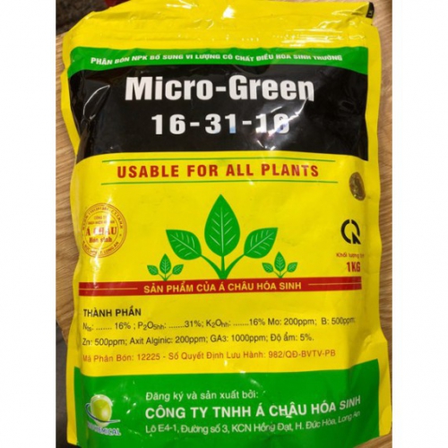 Phân kích ra hoa Micro Green 16-31-16 - Gói 1kg