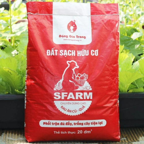 Đất sạch hữu cơ Sfarm chuyên dùng cho rau ăn củ - quả - 20dm3