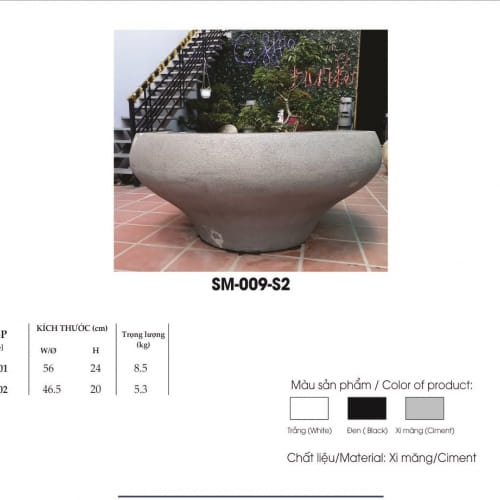 Chậu trồng cây xi măng trồng sen súng