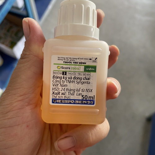 Thuốc trừ bệnh Score 250EC trị phấn trắng cho cây cảnh và cây trồng - Chai 50ml