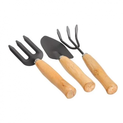 Bộ 03 dụng cụ làm vườn - Cán Gỗ