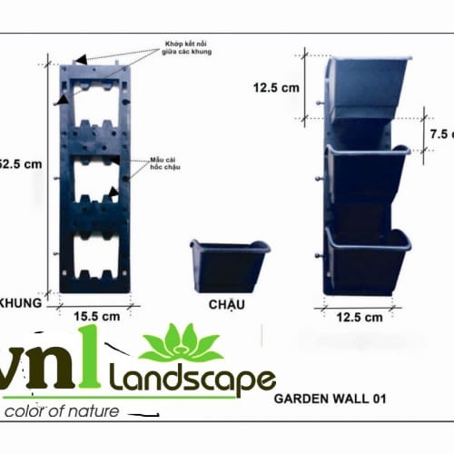 Chậu trồng cây trên tường