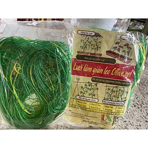 Lưới làm giàn leo màu xanh mắt 10x10cm (Nhập khẩu Đài Loan) - 360x180cm