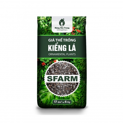 Giá thể trồng cây kiểng lá Sfarm - Túi 6kg