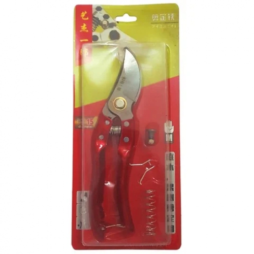 Kéo cắt cành cán đỏ M - Mã 328 - Kiểu lưỡi cong