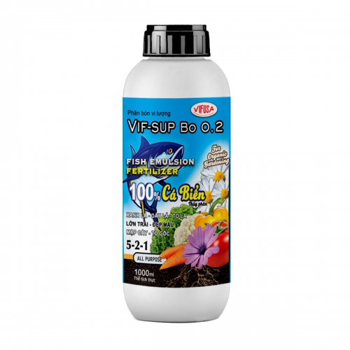 Phân bón thủy phân cá biển Vif-Sup Bo 0.2 - Chai 1 lít