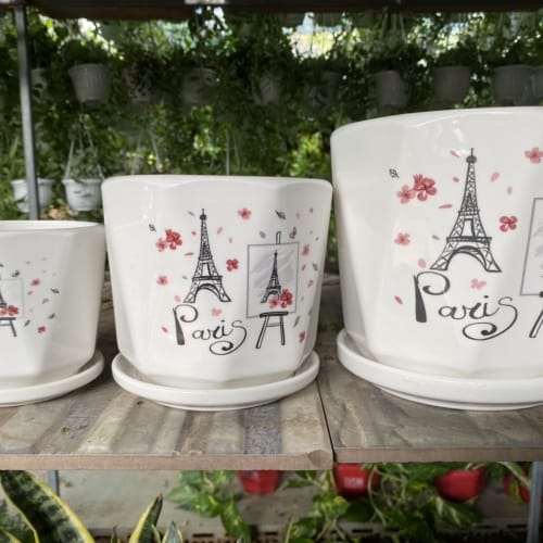 Chậu trồng cây để bàn hình tháp Eiffel mã DB-2-30k